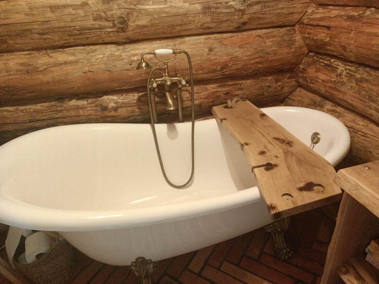 Deska dębowa na wannę, półka łazienkowa