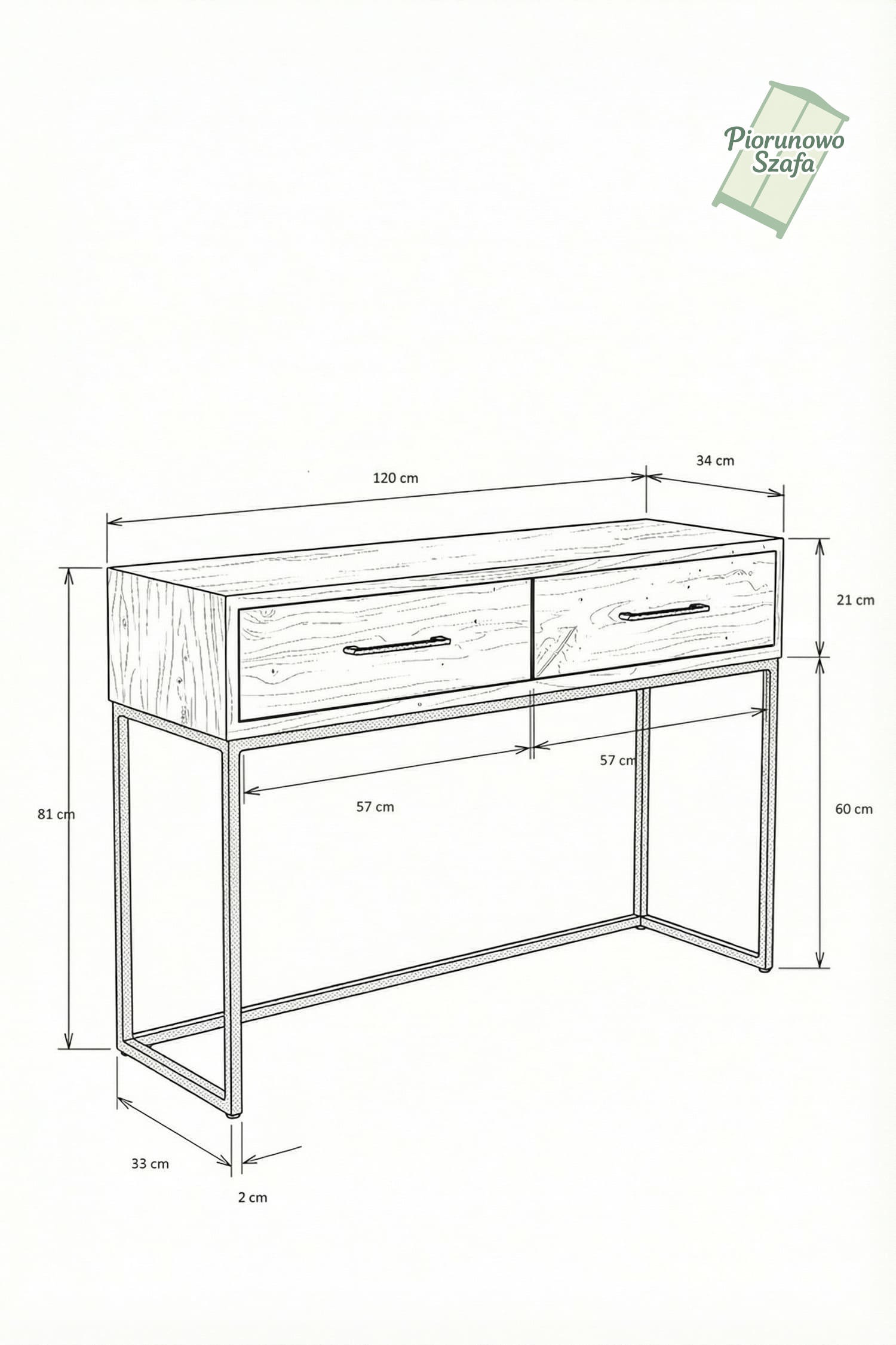 konsola-debowa-z-szufladami-schemat