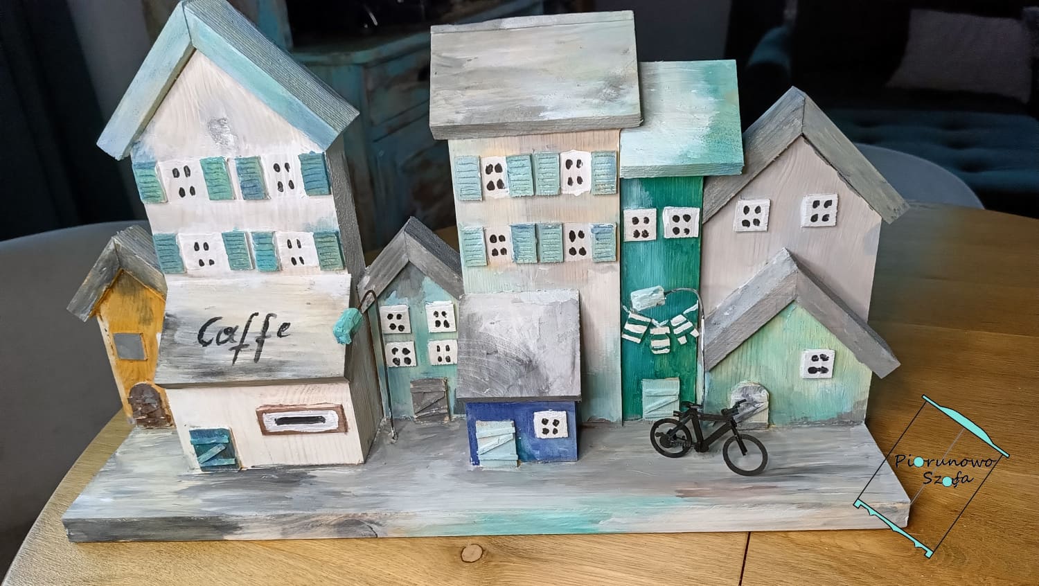 Ozdoba domek, zestaw dekoracja, jasny