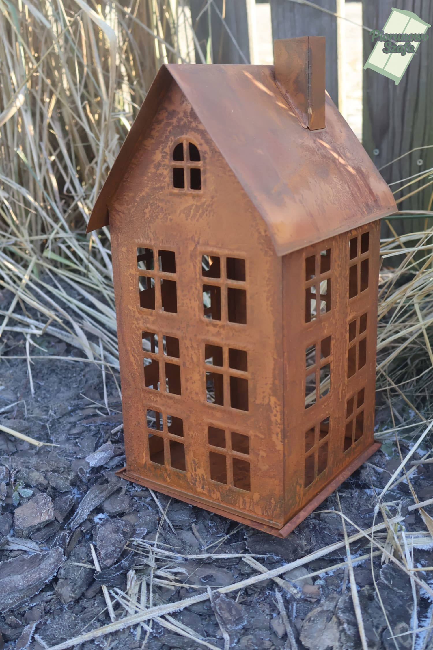 Dekoracyjny domek świecznik na tealighty duży