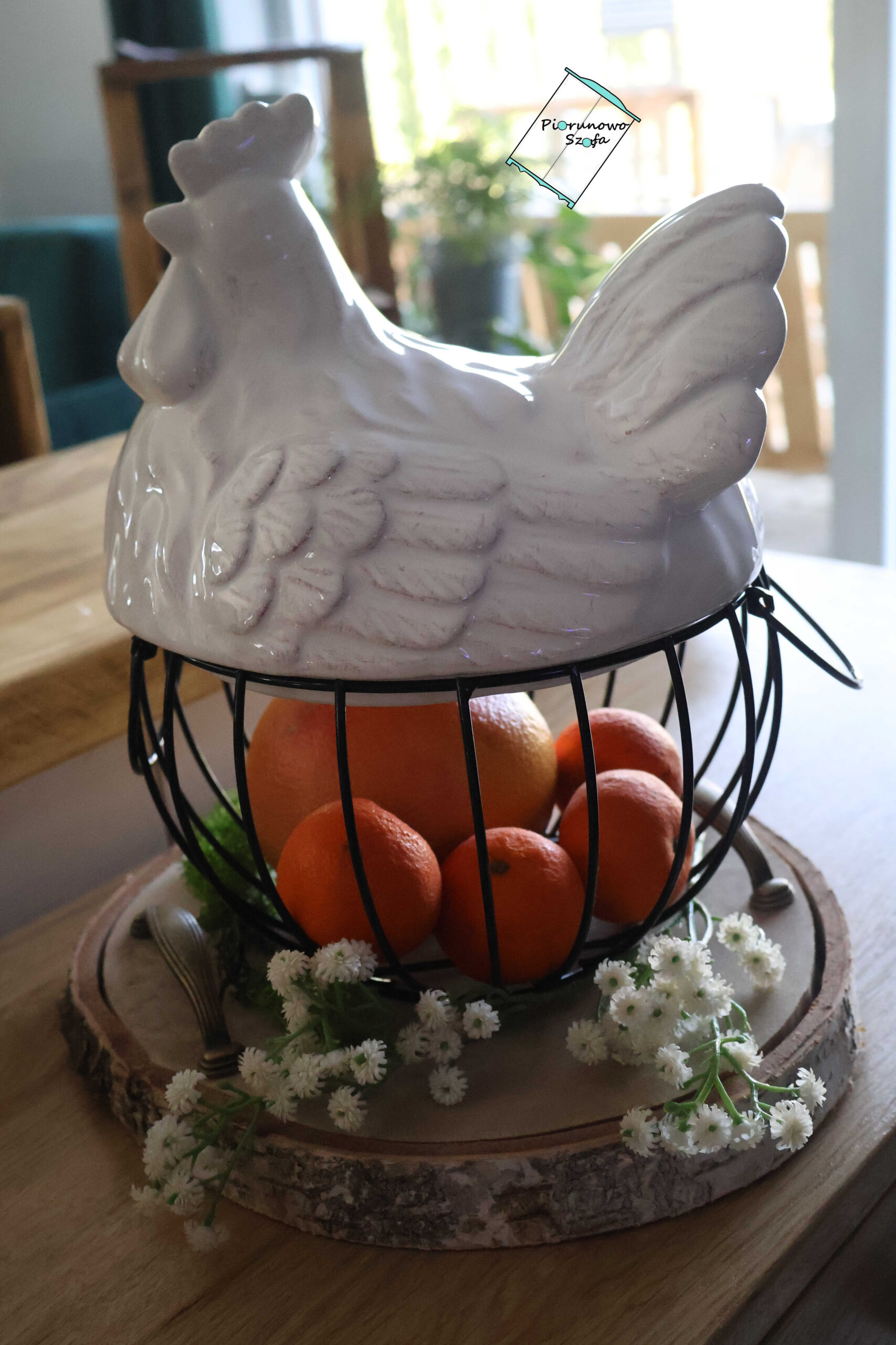 Dekoracyjny Kosz Ceramiczny „Kura” – Funkcjonalny i Stylowy Dodatek do Domu