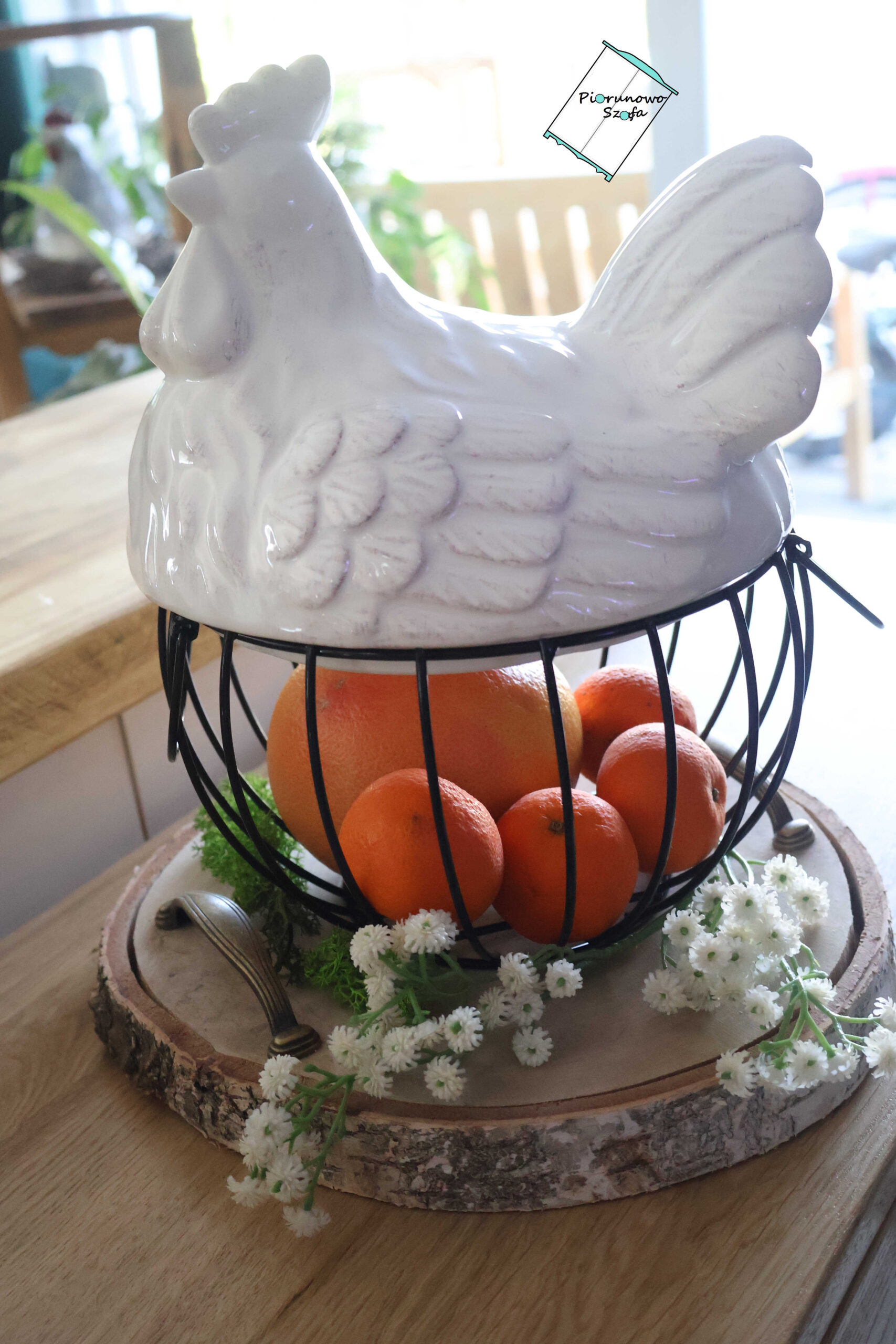 Dekoracyjny Kosz Ceramiczny „Kura” – Funkcjonalny i Stylowy Dodatek do Domu