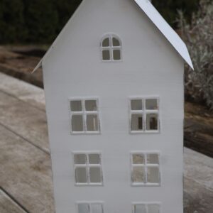 Dekoracyjny domek, świecznik biały na tealighty