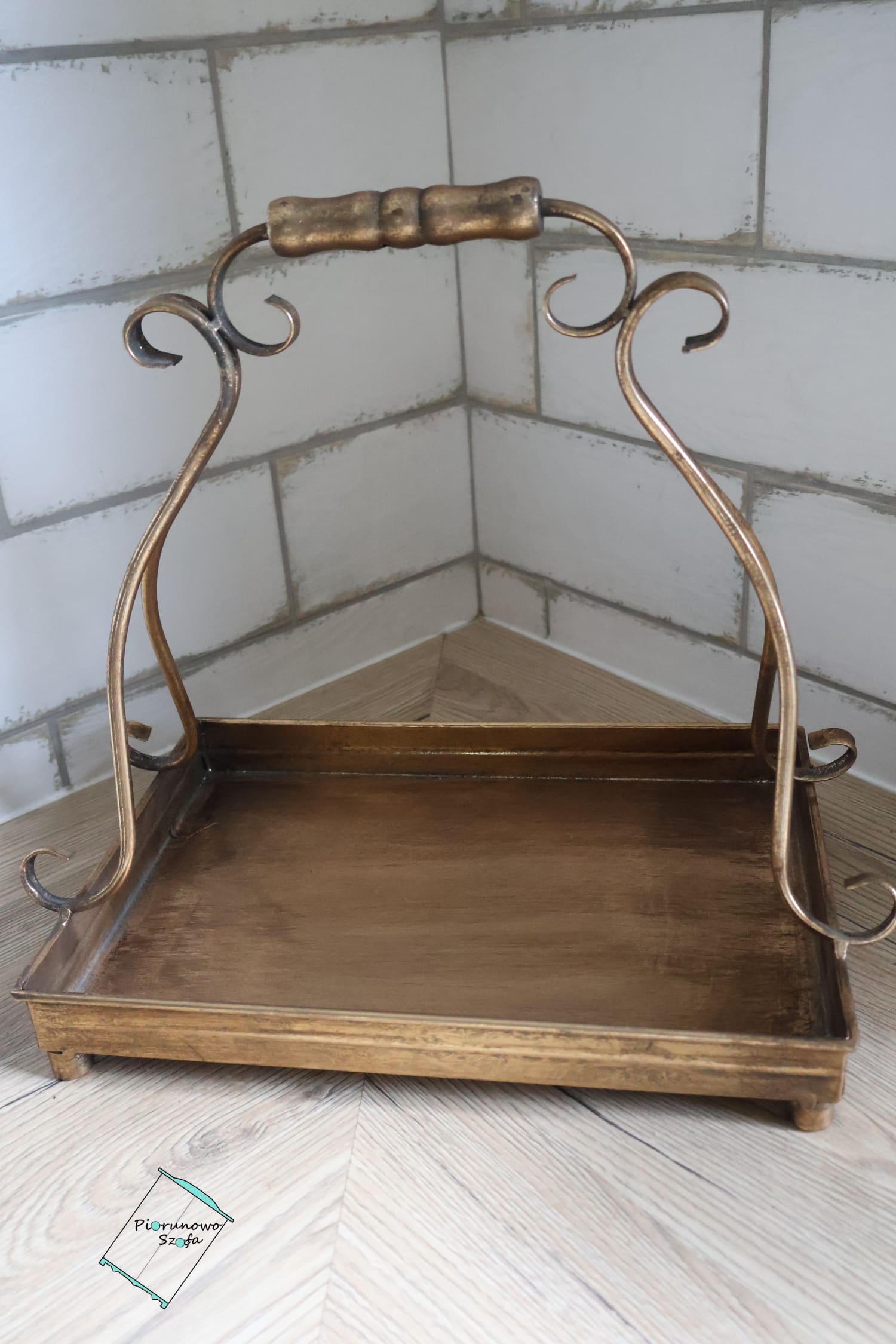 Prostokątna taca z uchwytem- duża