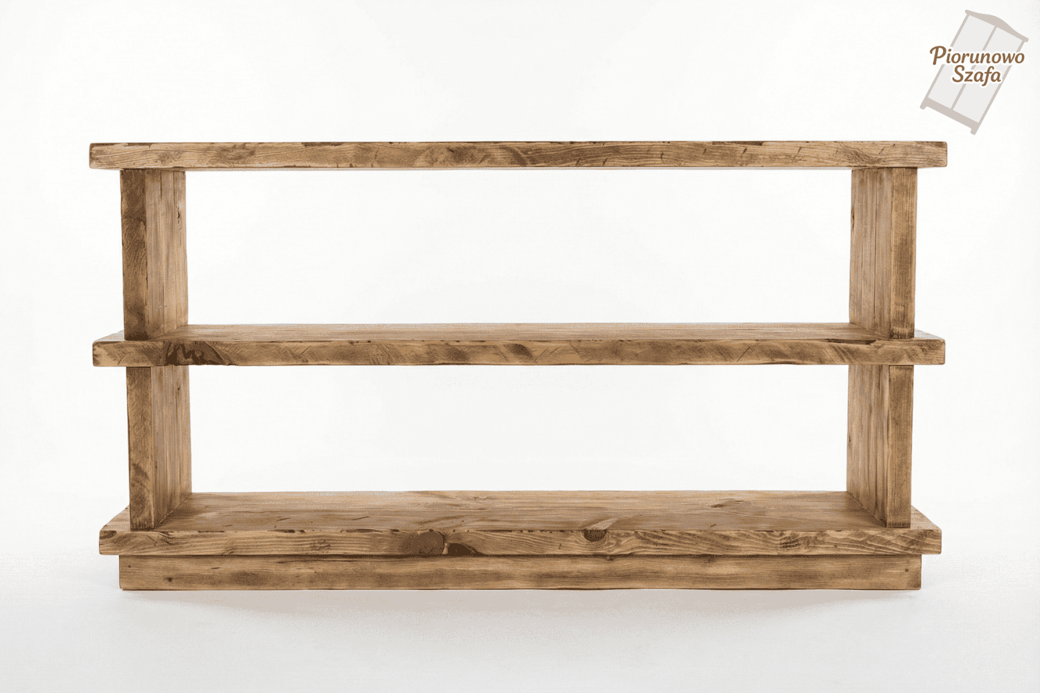Drewniany regał loftowy ręcznie robiony – Styl rustykalny