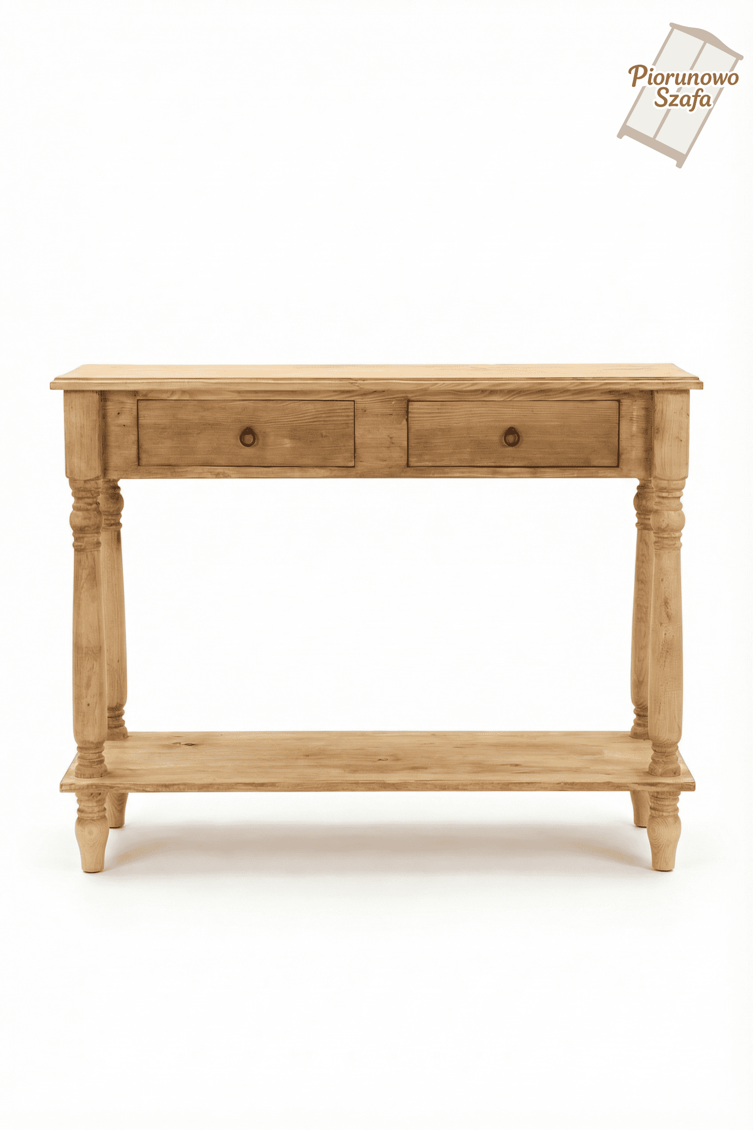 Konsola rustykalna, Vintage z litego drewna