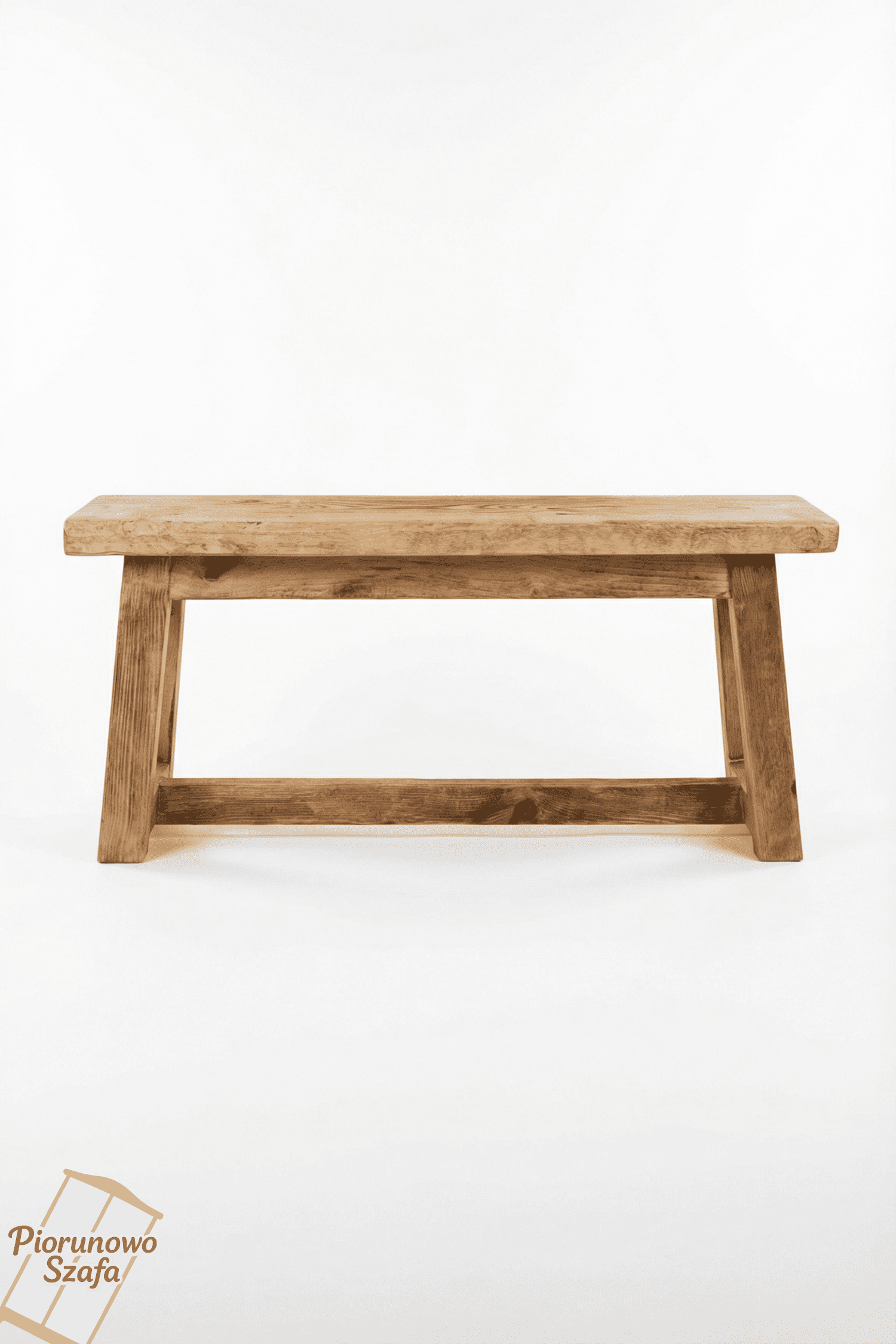 Ławka drewniana rustykalna z litego drewna styl farmhouse do przedpokoju i domu