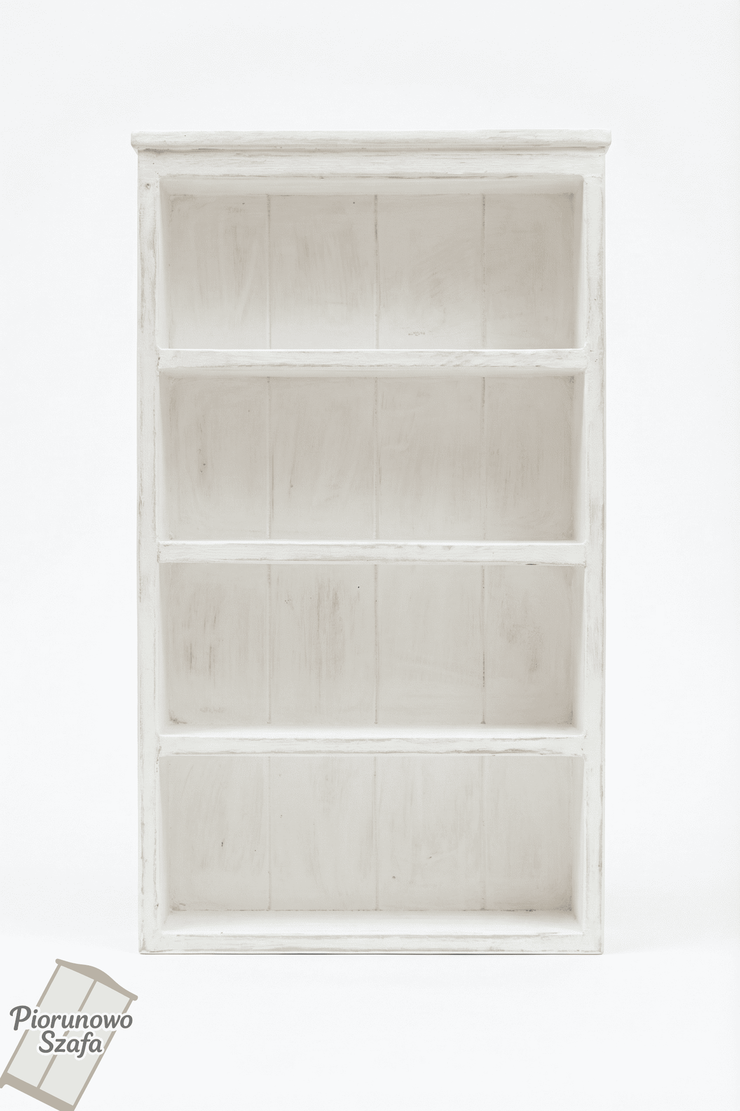Rustykalna biała półka ścienna – styl vintage