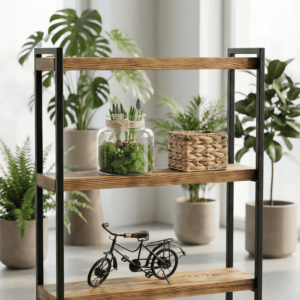regał loft metal i drewno