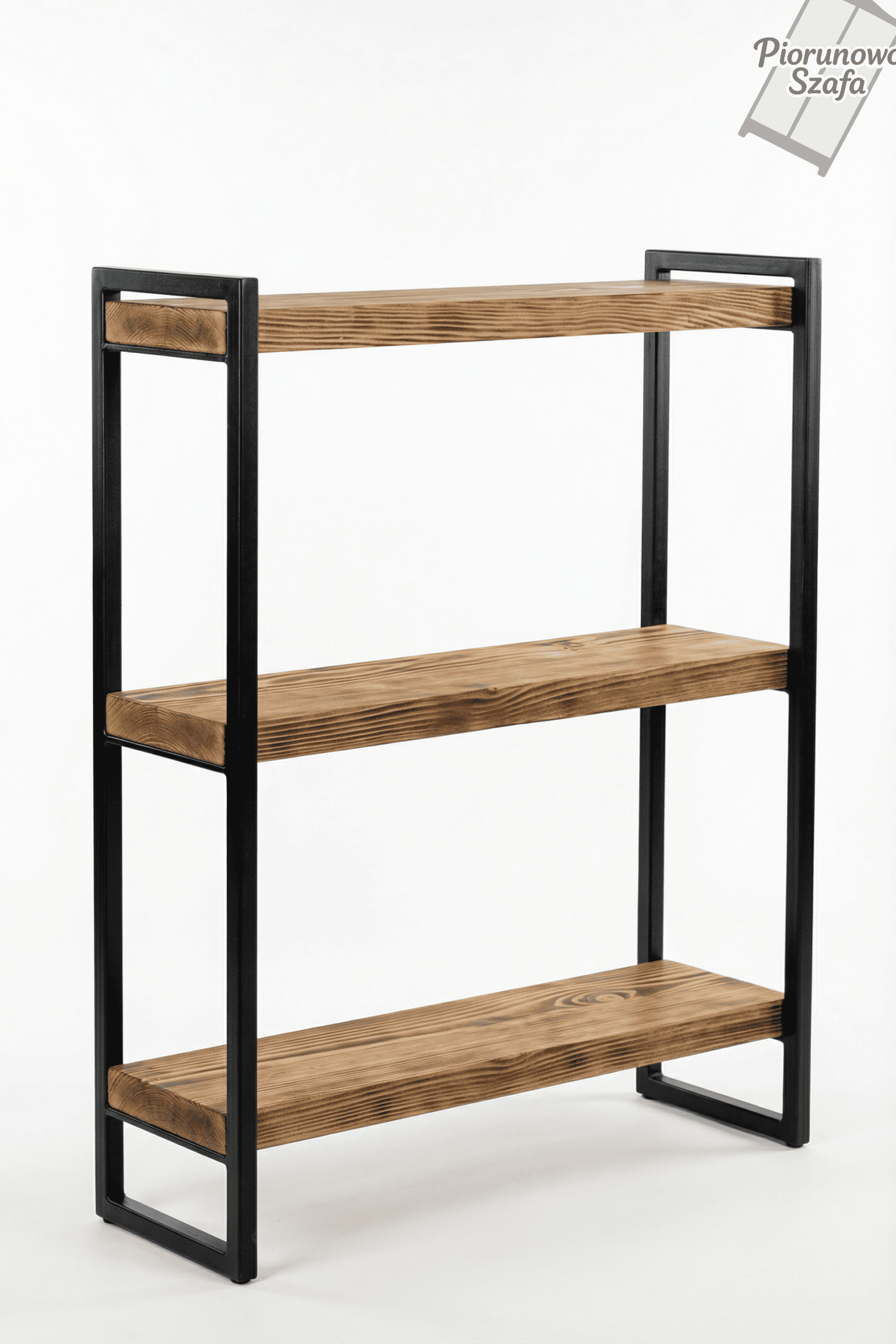 regał loft metal i drewno