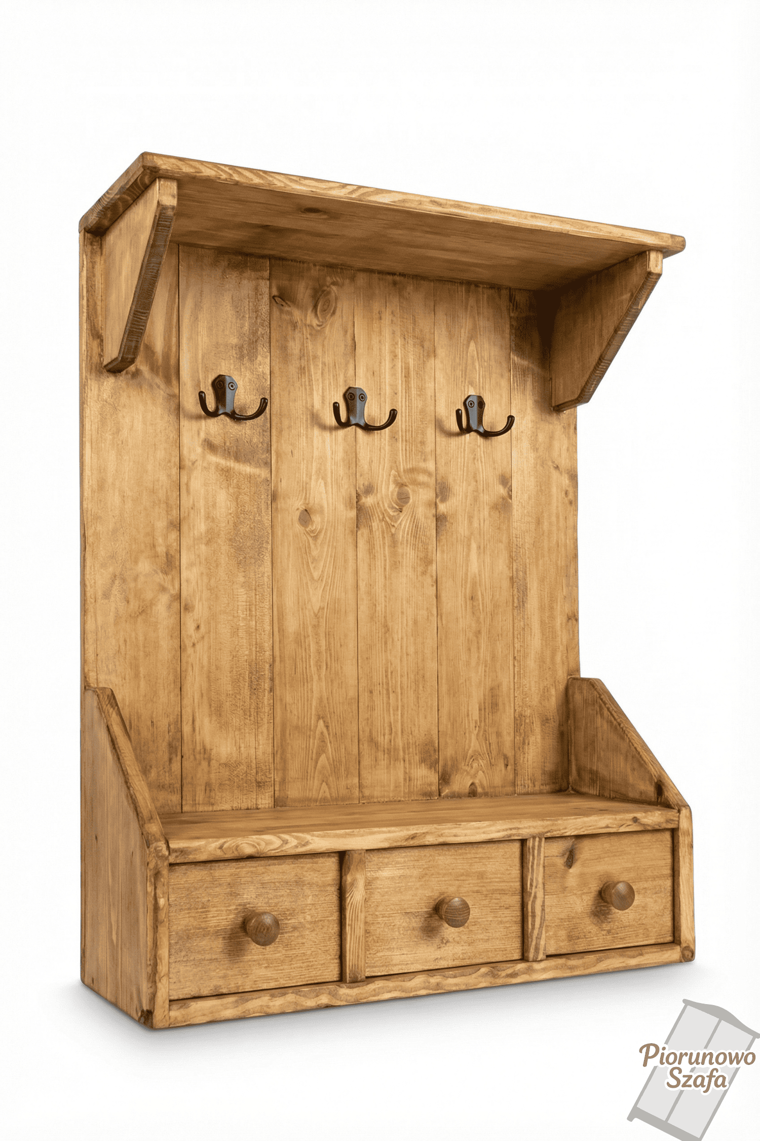 Ścienny regał wiszący z szufladami retro, prowansja