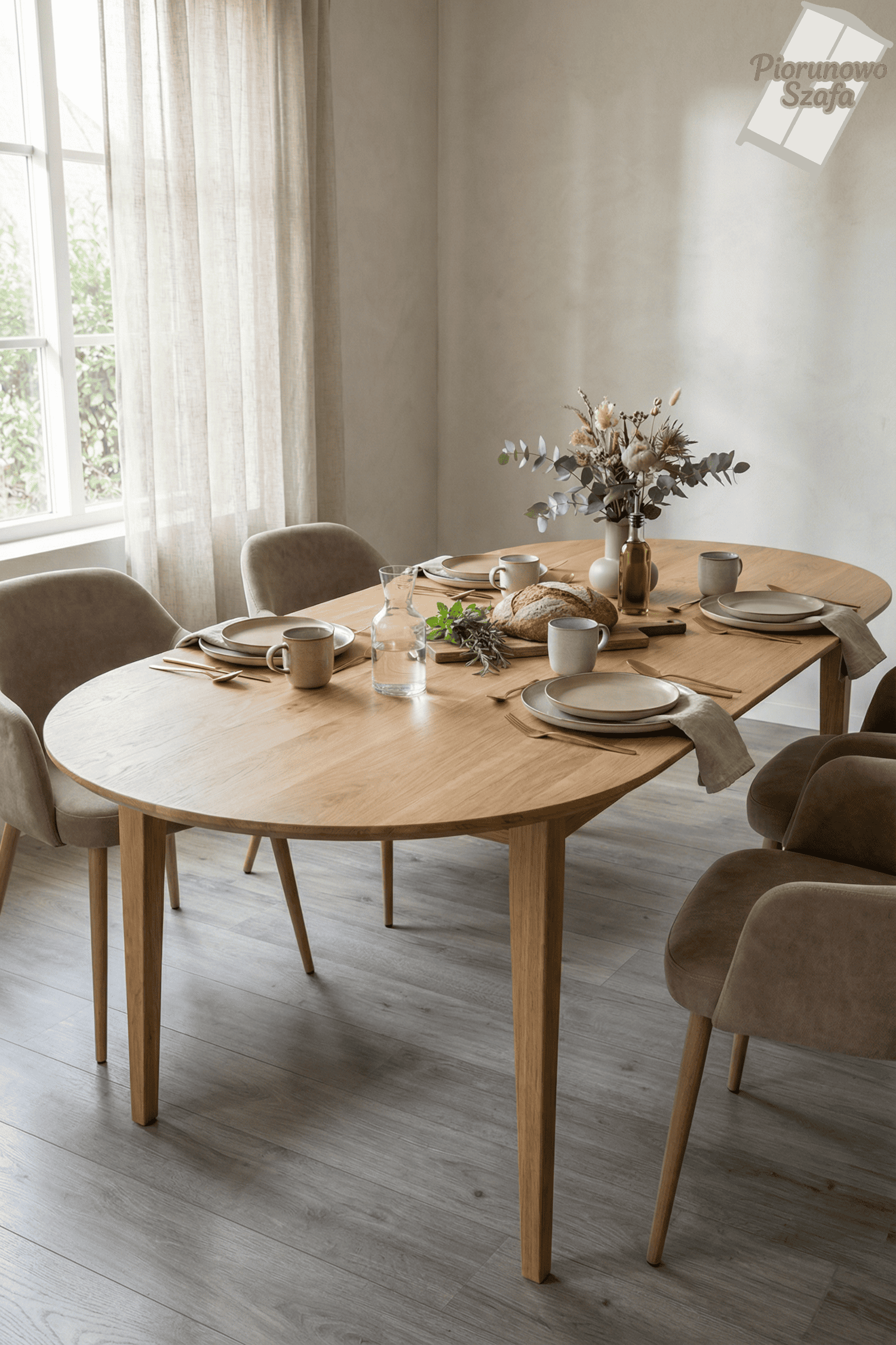 Dębowy stół rozkładany 200×90