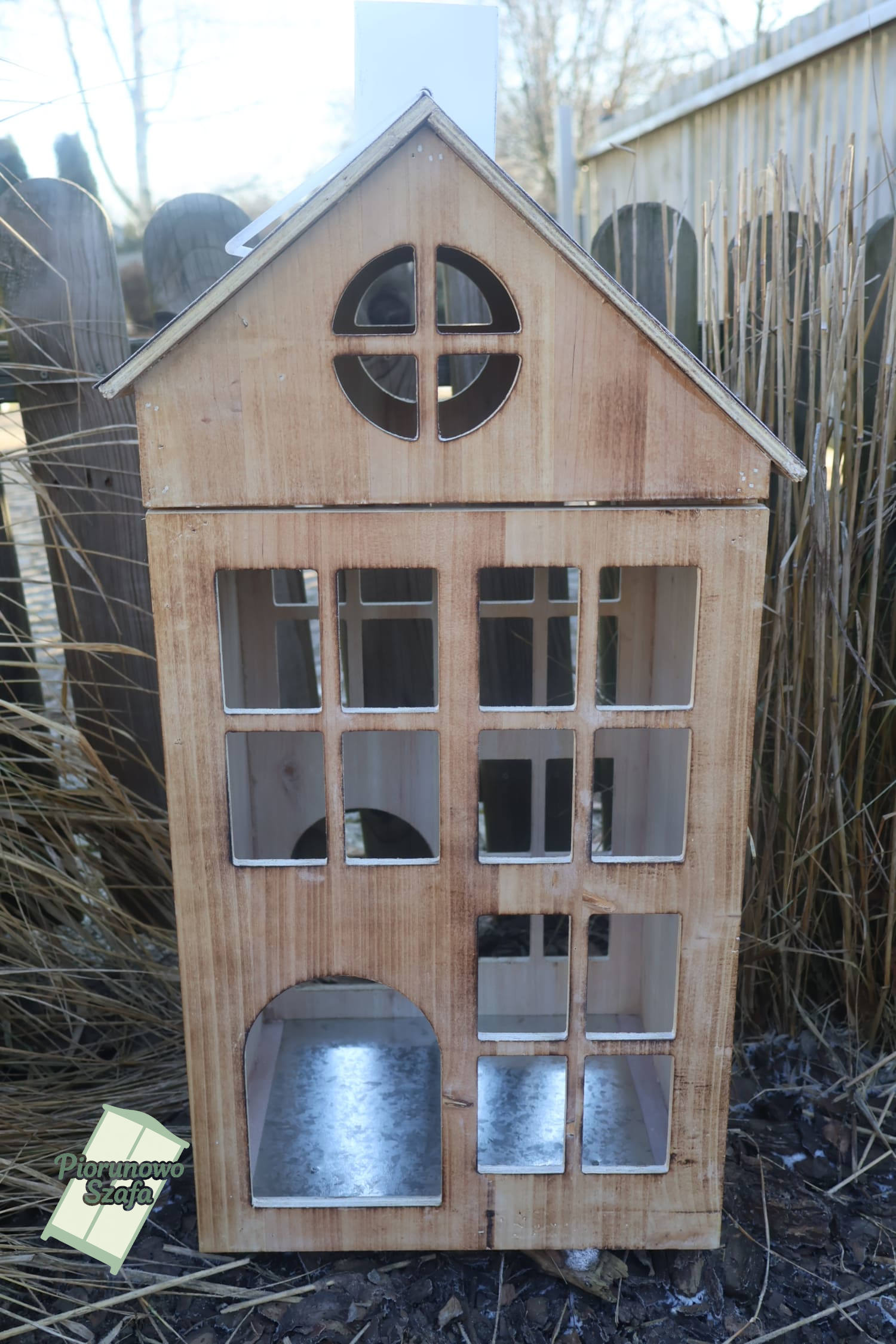 Lampion drewniany domek XXL