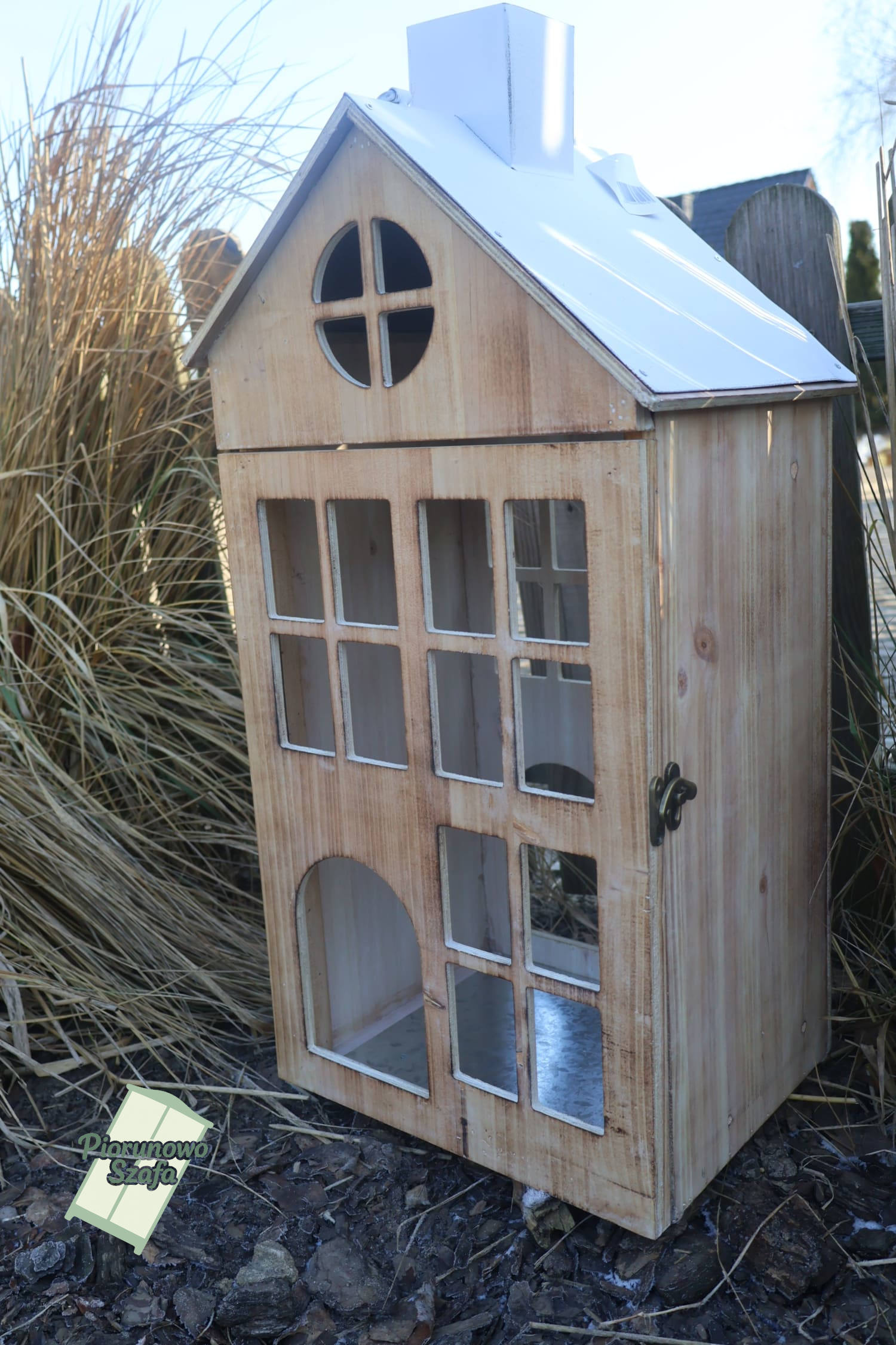 Lampion drewniany domek XXL