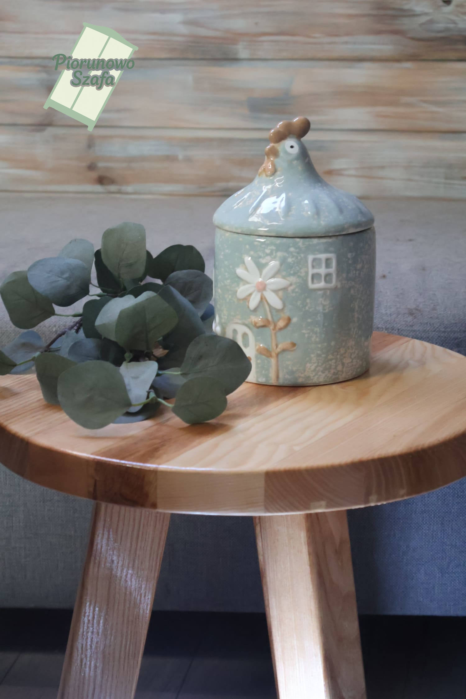 Pojemnik ceramiczny kura walec