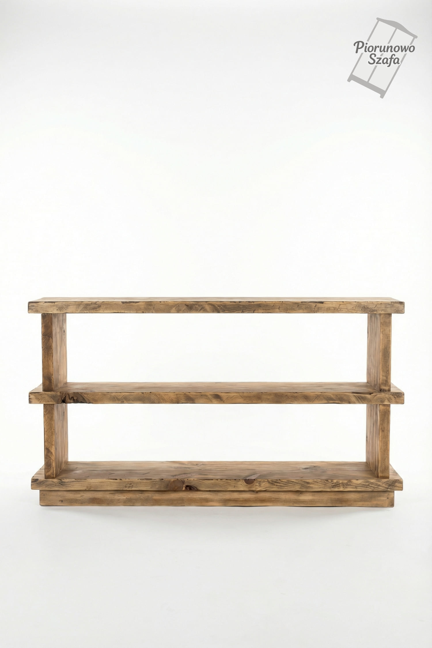 Drewniany regał loftowy ręcznie robiony – Styl rustykalny
