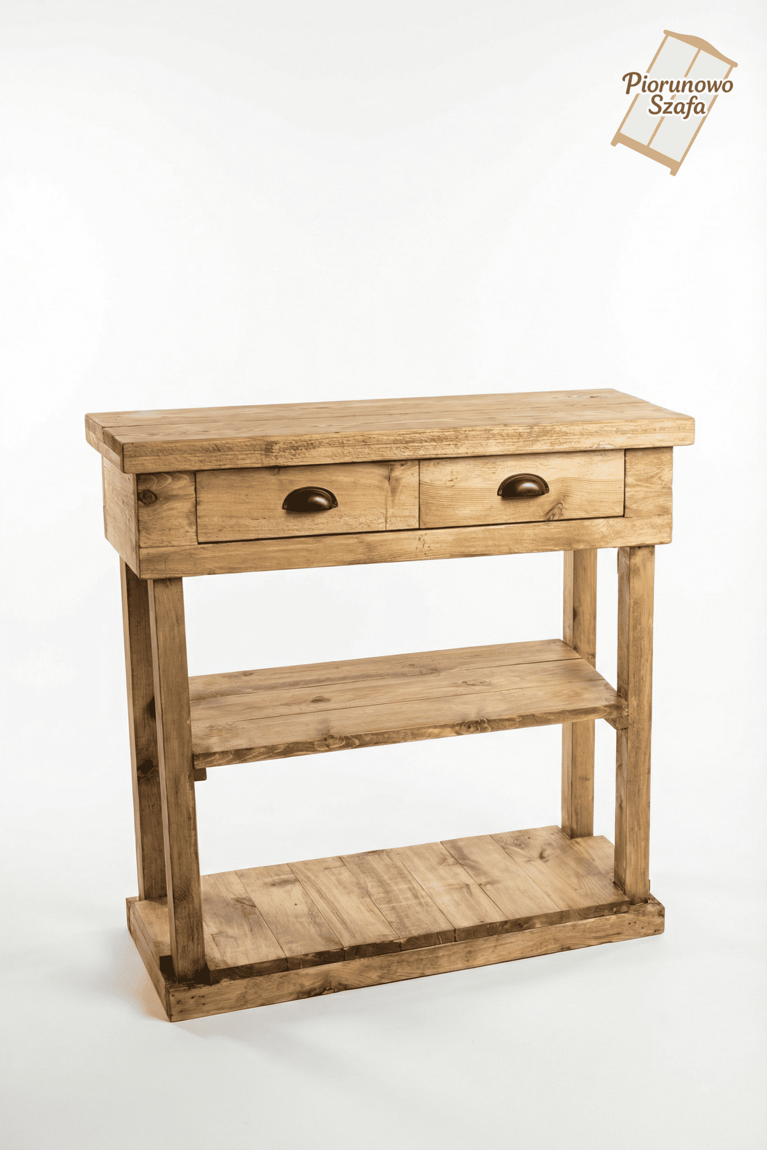 Regał Vintage, retro z 2 szufladami