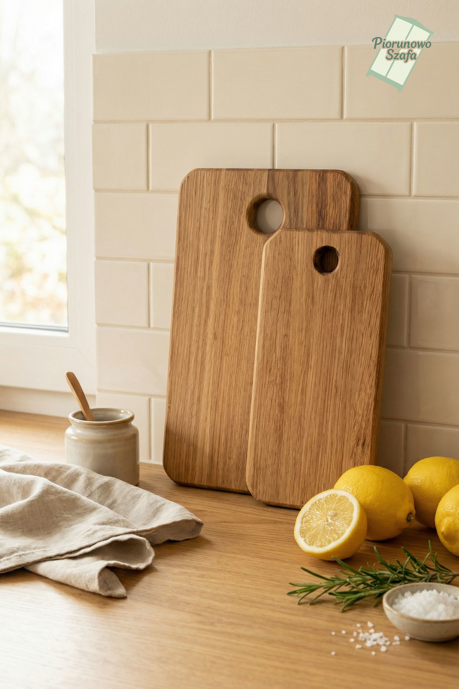 Dębowe deski do krojenia, serwowania pożywienia, ozdobne