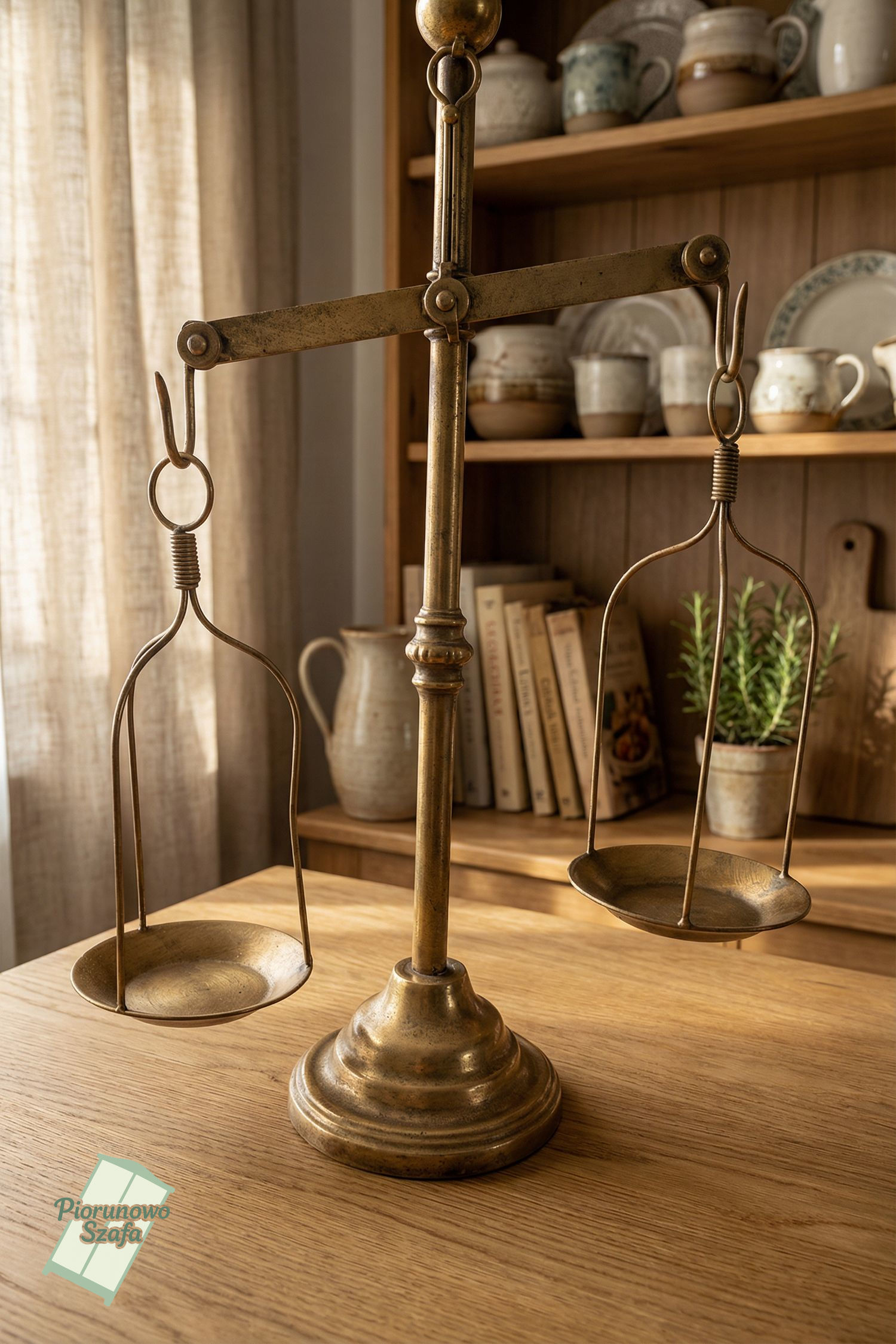 Dekoracyjna waga szalkowa w stylu vintage