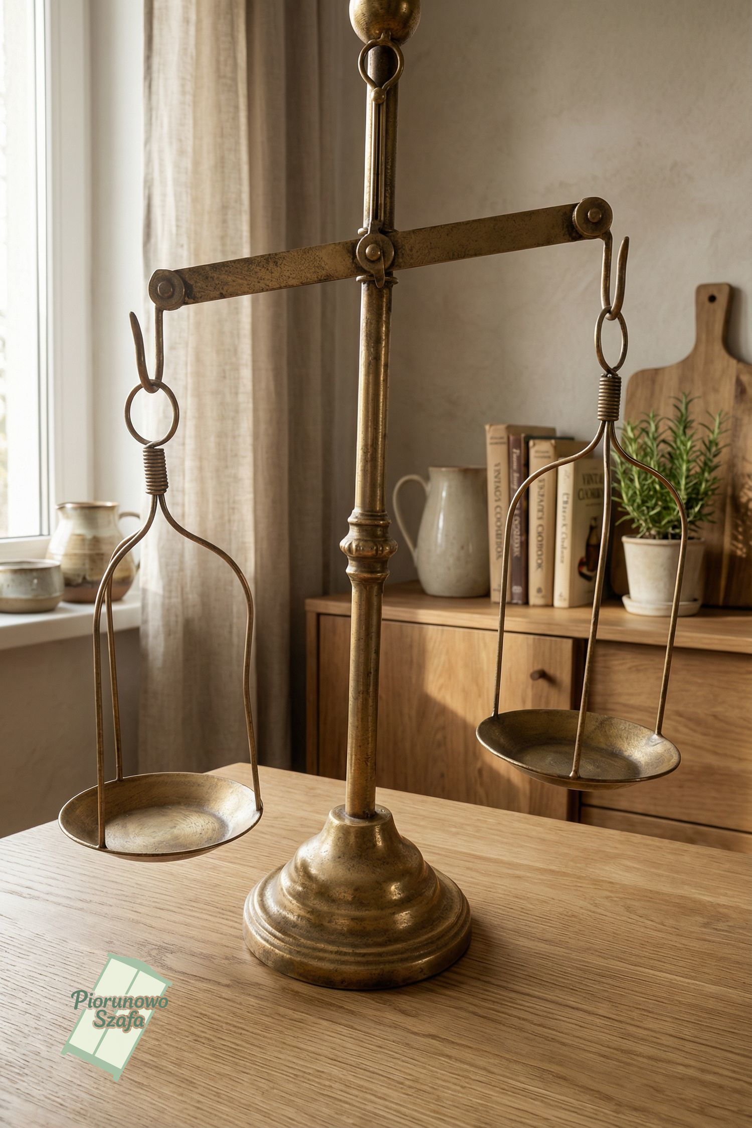 Dekoracyjna waga szalkowa w stylu vintage