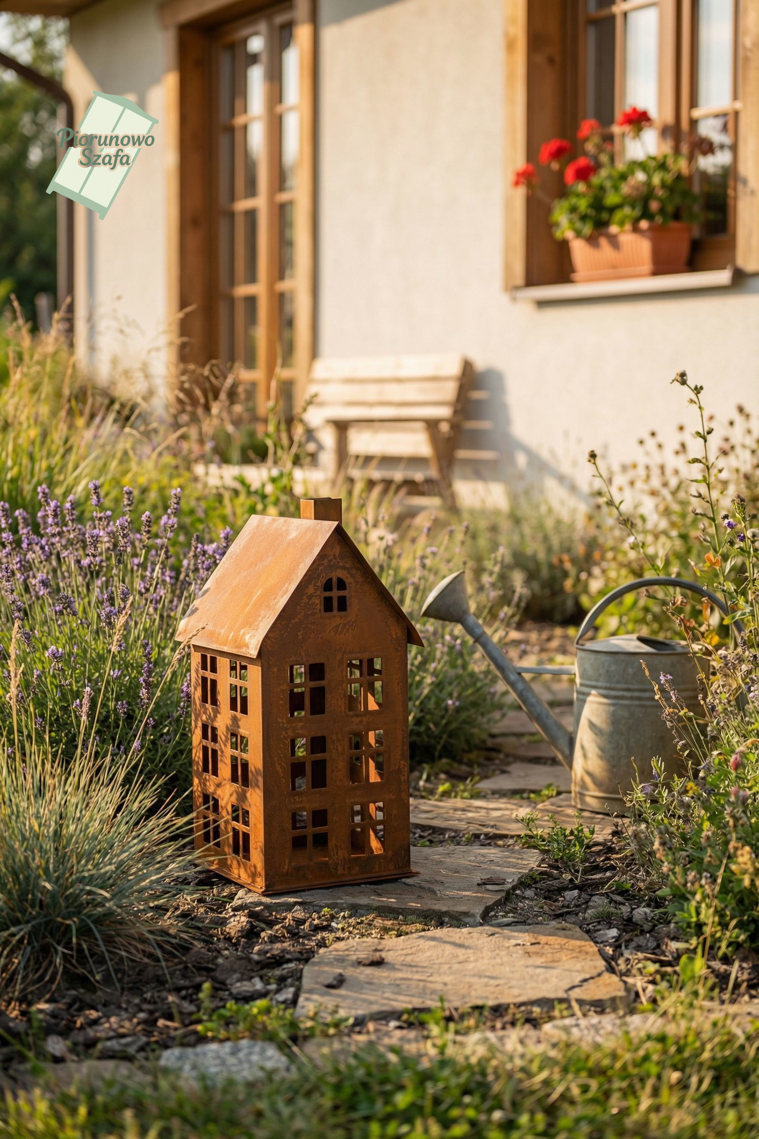 Dekoracyjny domek świecznik na tealighty duży