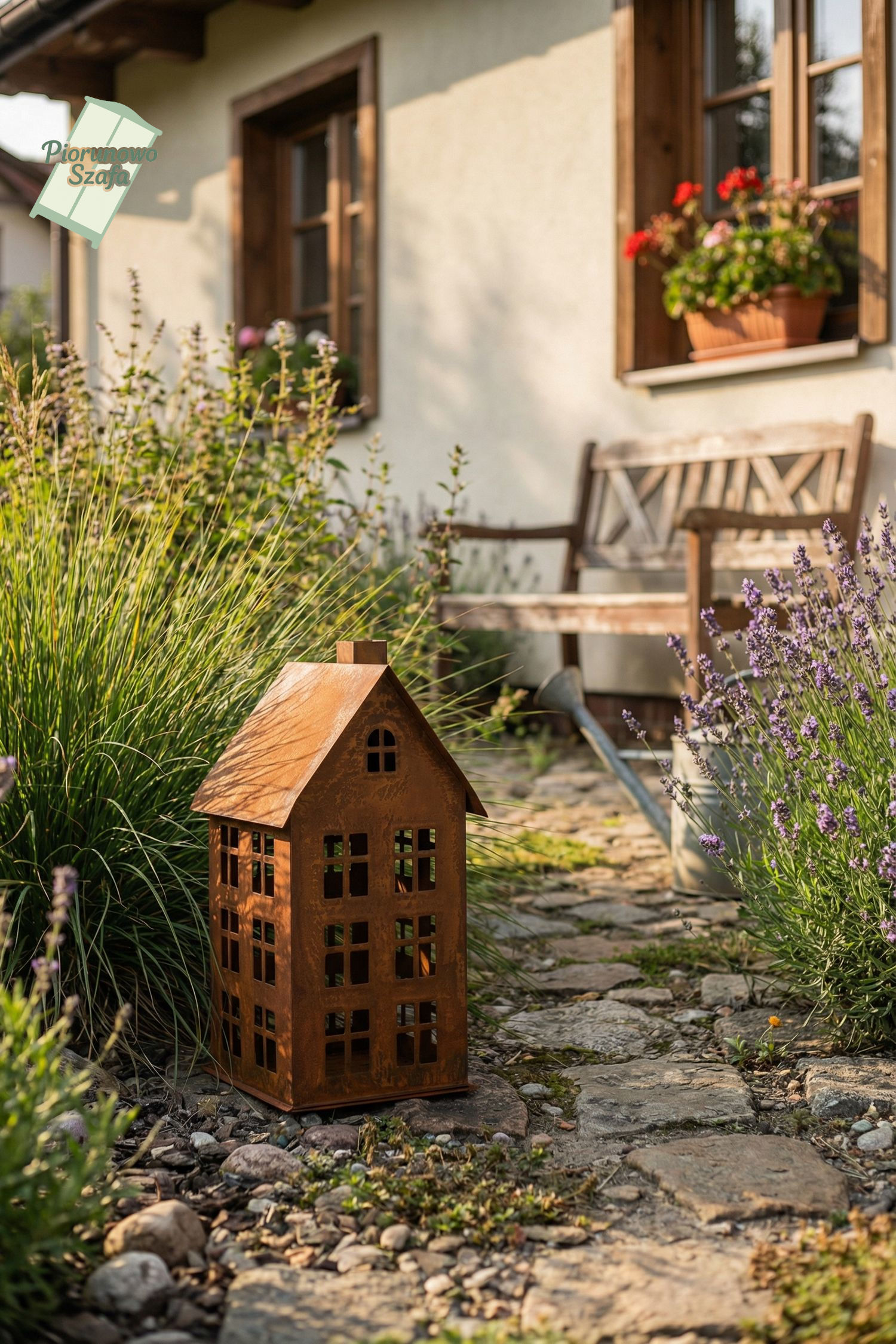 Dekoracyjny domek świecznik na tealighty duży