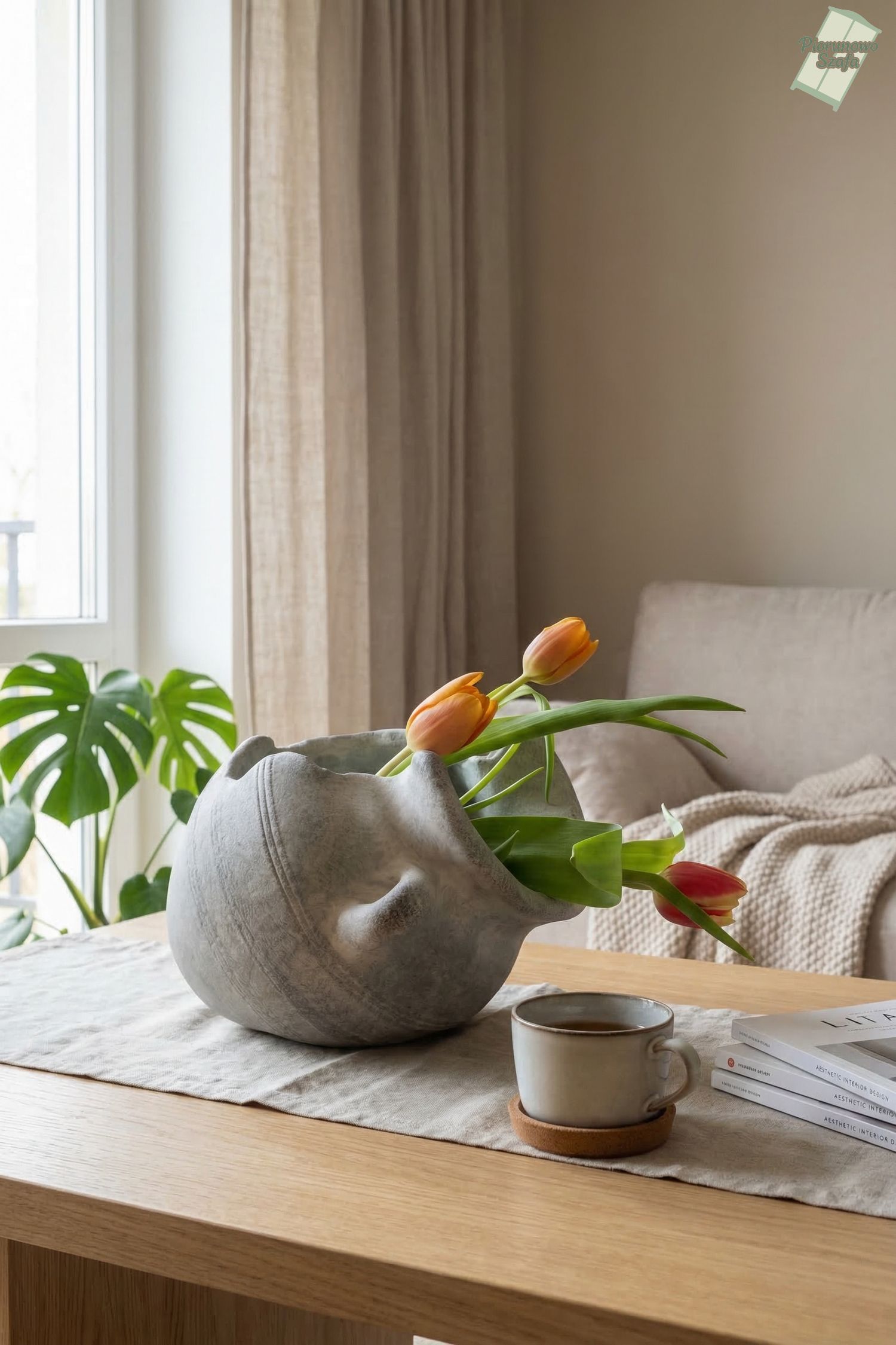 Donica, osłonka dekoracyjna o kamiennej fakturze