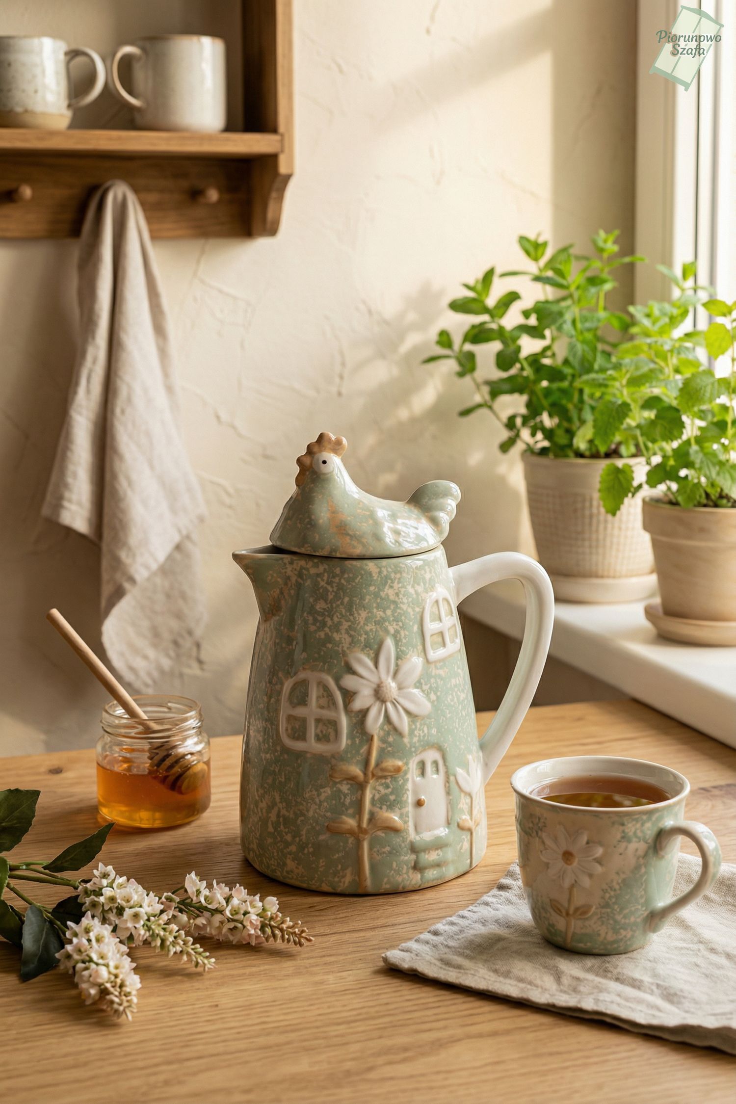 Dzbanek ceramiczny kura