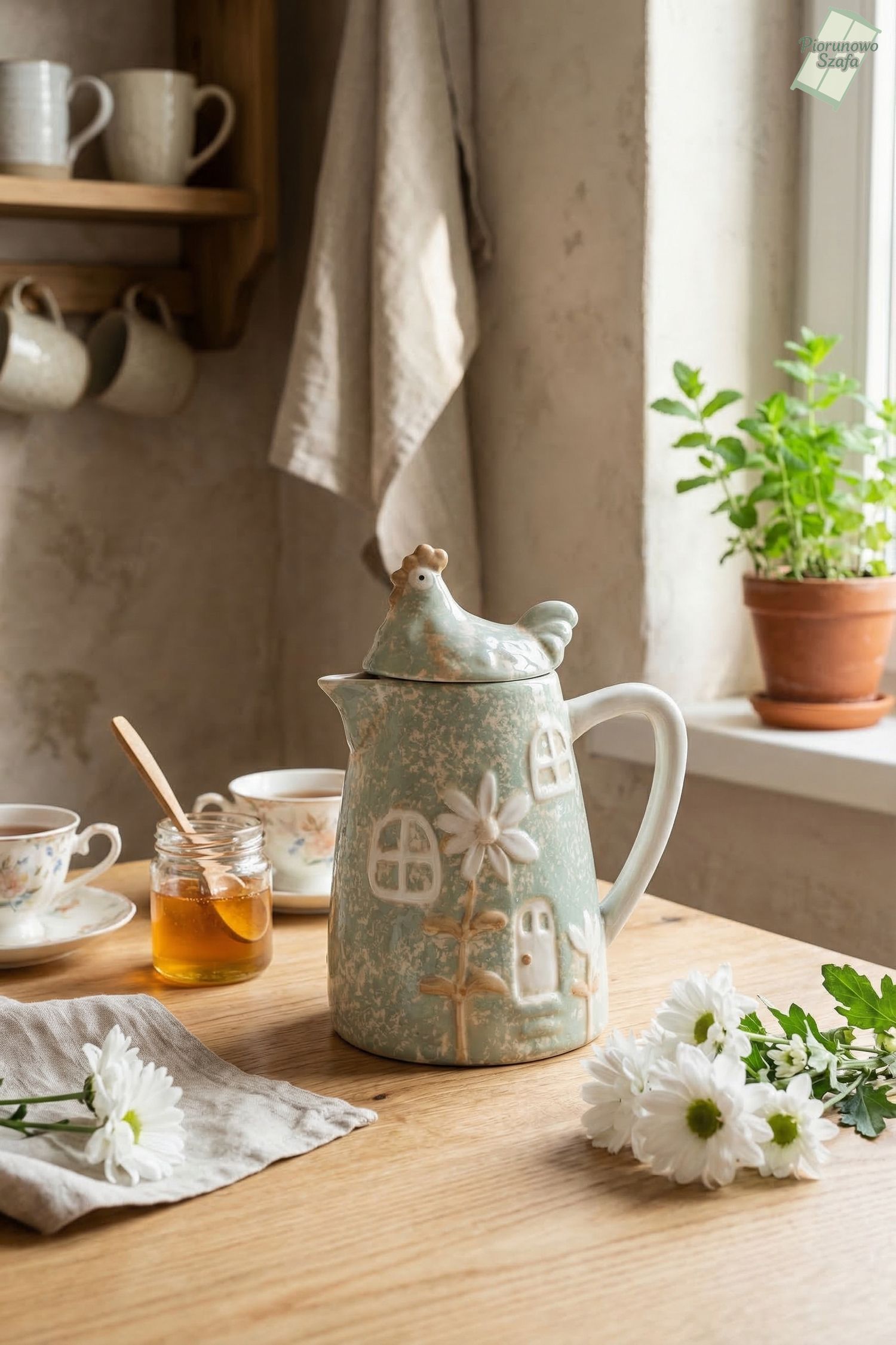 Dzbanek ceramiczny kura