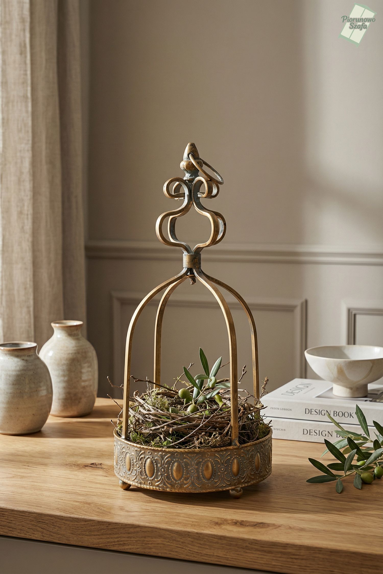 Elegancki świecznik w stylu vintage z koroną