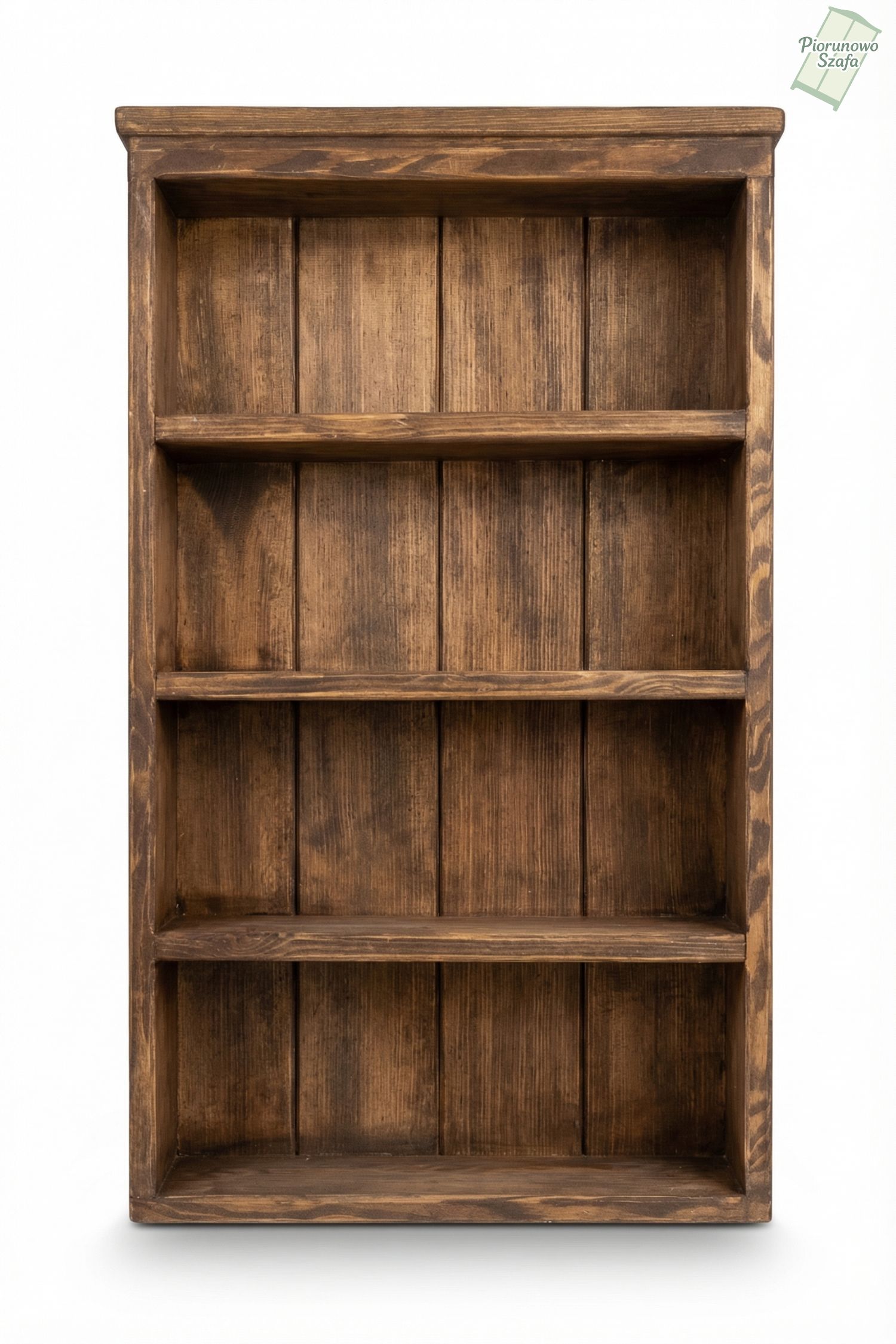 Rustykalna brązowa półka ścienna – styl vintage - wizualizacja