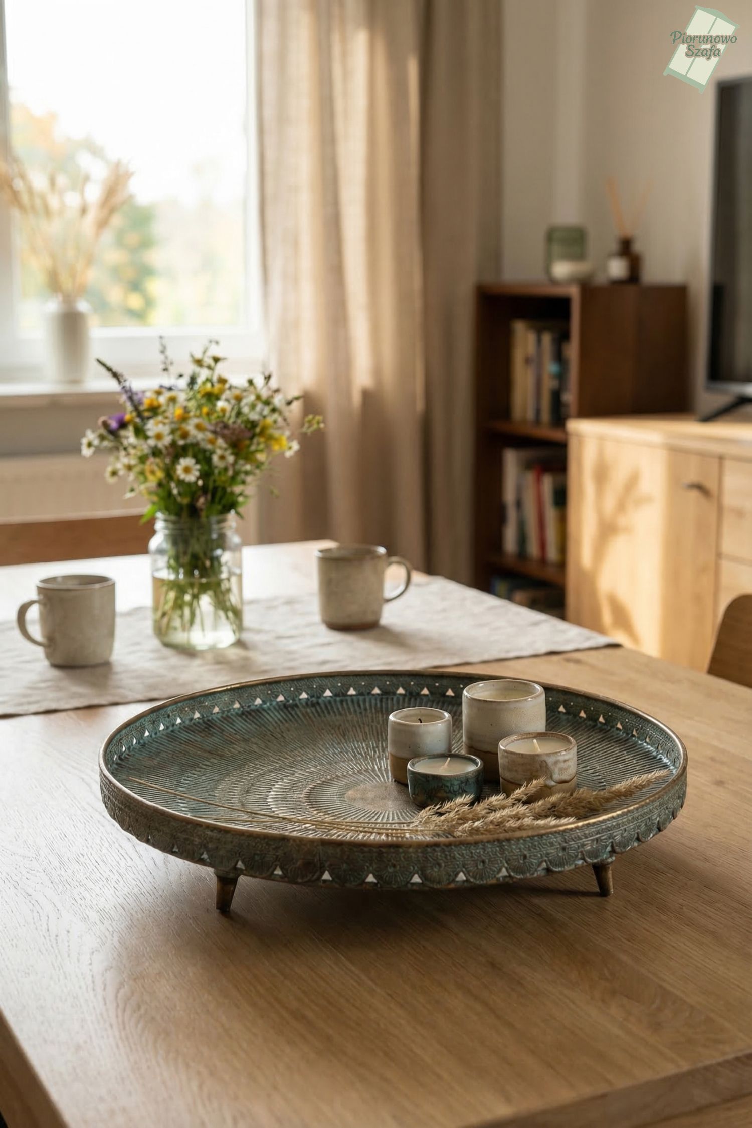 Taca okrągła, orientalna, indyjska, marokańska duża