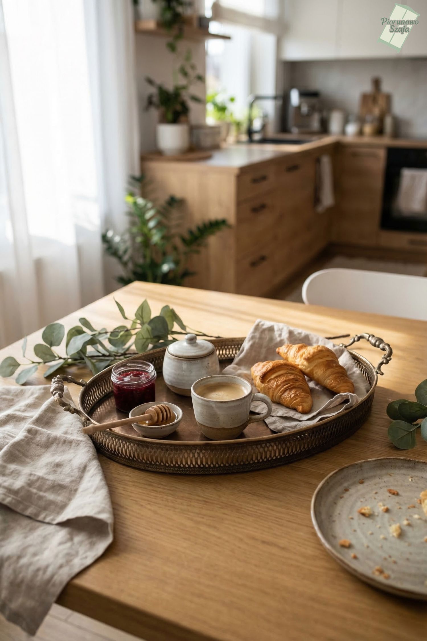 Taca owalna z ozdobnymi uchwytami duża